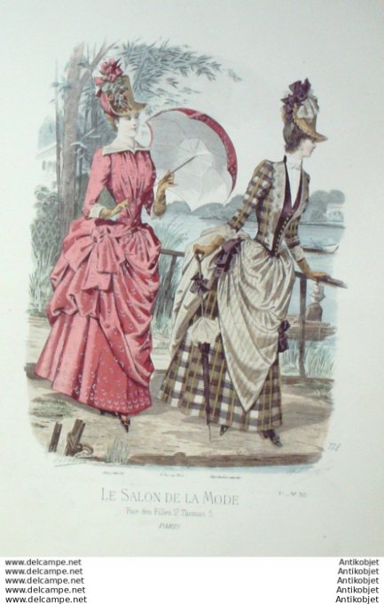 Gravure Mode Salon 1885 #  778 (Old Fashion plate)