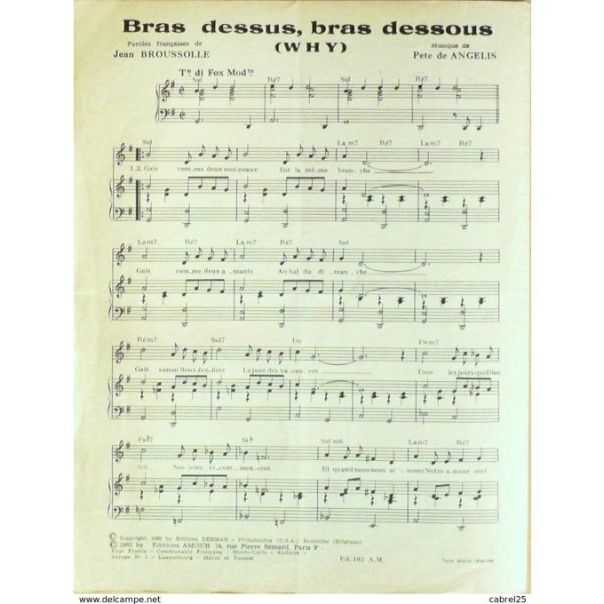 Pourcel Franck Bras Dessous Bras Dessus 1960