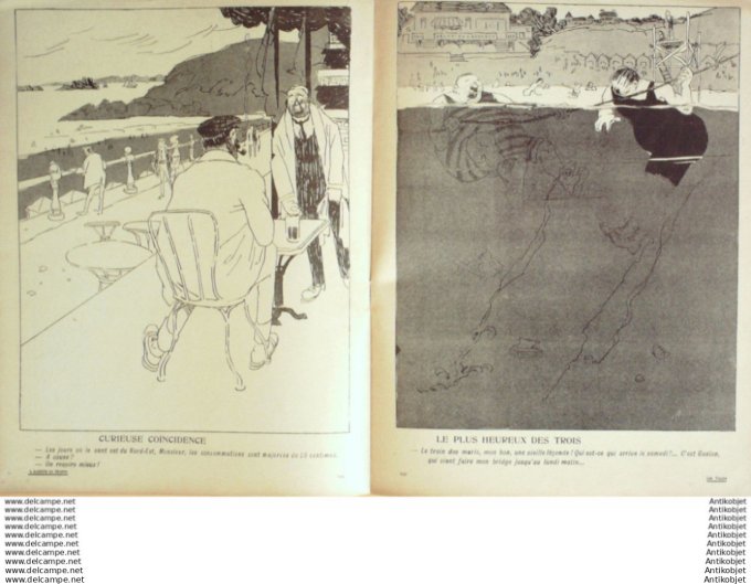 L'Assiette au beurre 1906 # 282 Les plages Villemot Jean