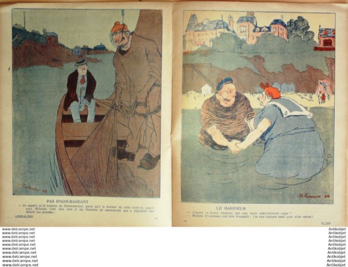 L'Assiette au beurre 1906 # 282 Les plages Villemot Jean