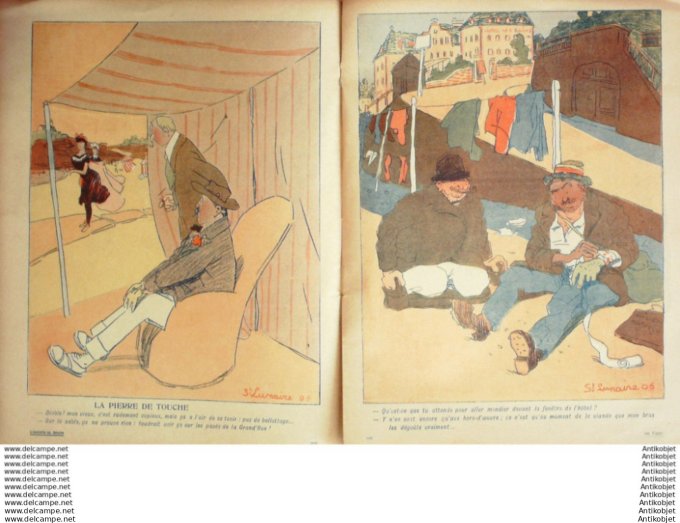 L'Assiette au beurre 1906 # 282 Les plages Villemot Jean