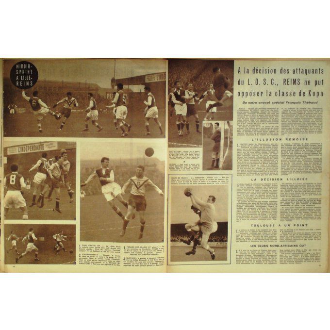Miroir Sprint 1955 #  448 10 Jan France Ecosse Kopa Chefdhotel Bonlieu Blida Sentffle