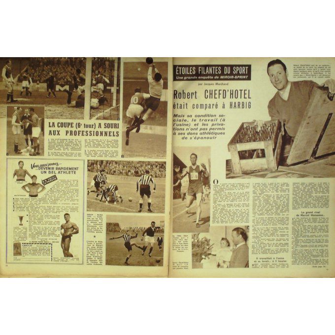 Miroir Sprint 1955 #  448 10 Jan France Ecosse Kopa Chefdhotel Bonlieu Blida Sentffle