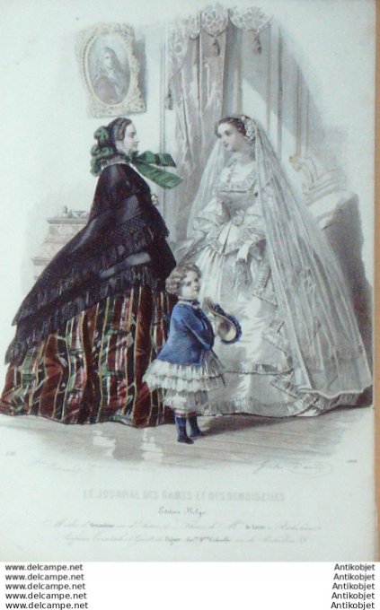 Journal des Dames Demoiselles 1857 # 509 (Maison Alexandrine) Mariée