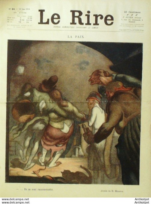 Le Rire 1919-06-14 #  24 Journal humoristique Ed.Originale