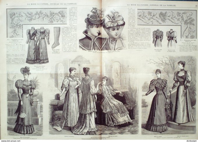 Mode illustree 1893 Lot de 10 journaux