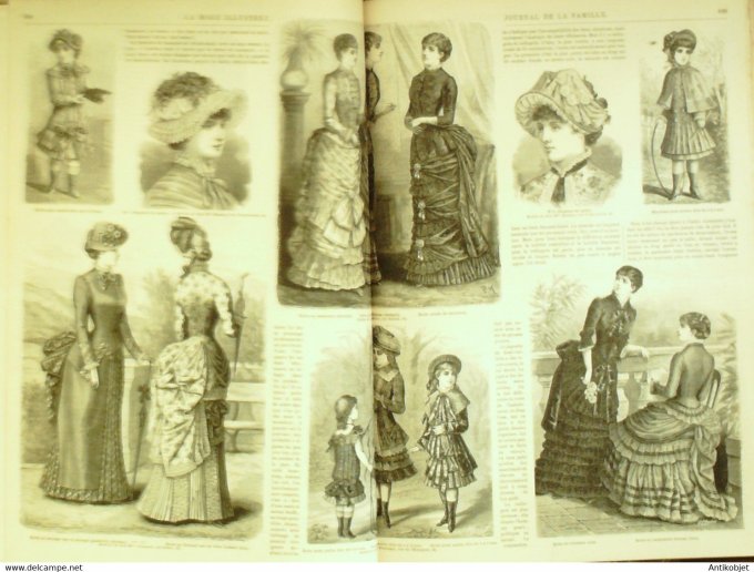 La Mode illustrée 1883 24è année complète reliée 52º