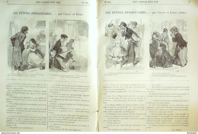 Petit journal pour Rire 1866 # 588 Les Surnumeraires Talin & Damourette