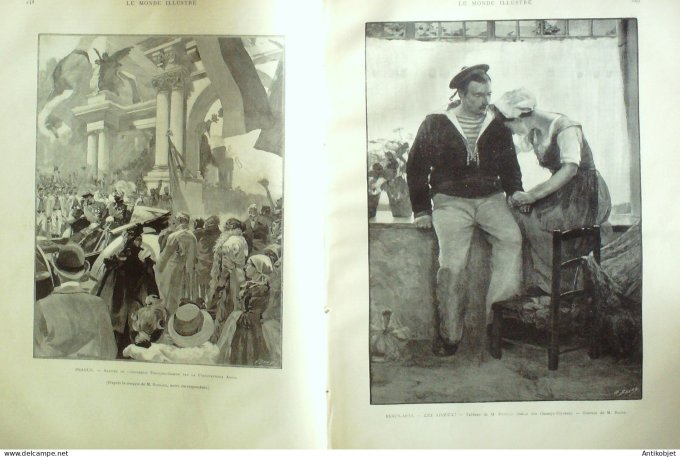 Le Monde illustré 1891 n°1803 Marseille (13) Prado Rép.Tchèque Prague St-Domingue Espagne Bilbao