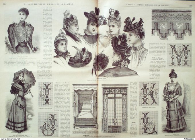 Mode illustree 1893 Lot de 10 journaux