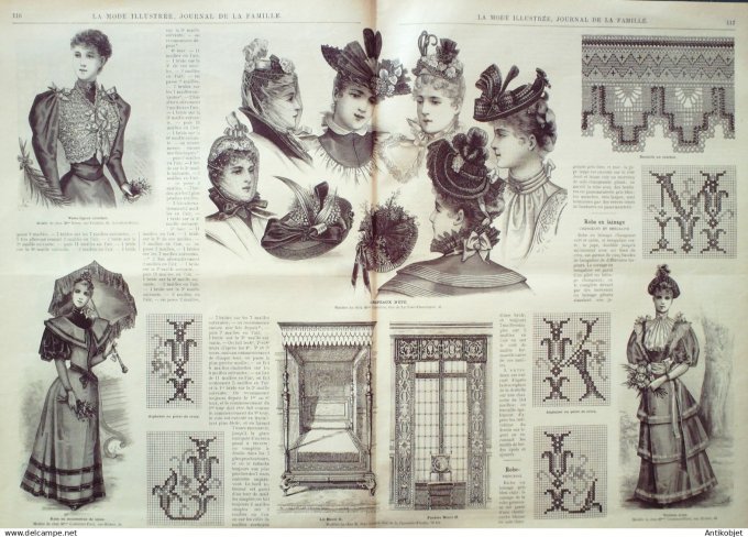 La Mode illustrée 1883 24è année complète reliée 52º