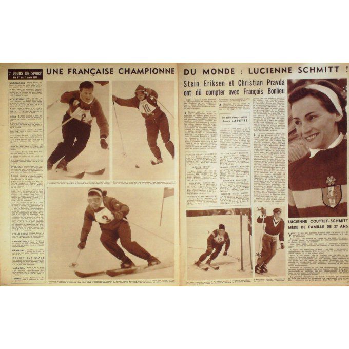 Miroir Des Sports 1954 #  449 8 Mar Remy Pratesi Hilaire Vey Leocat Aubert Schmitt
