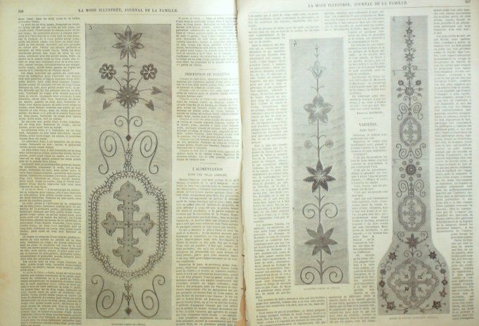 Journal Mode illustrée 1870 # 44 Toilettes d'intérieur