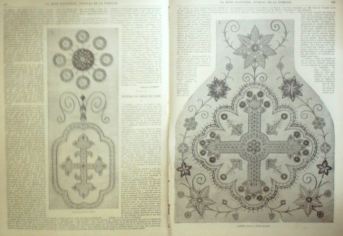 Journal Mode illustrée 1870 # 44 Toilettes d'intérieur