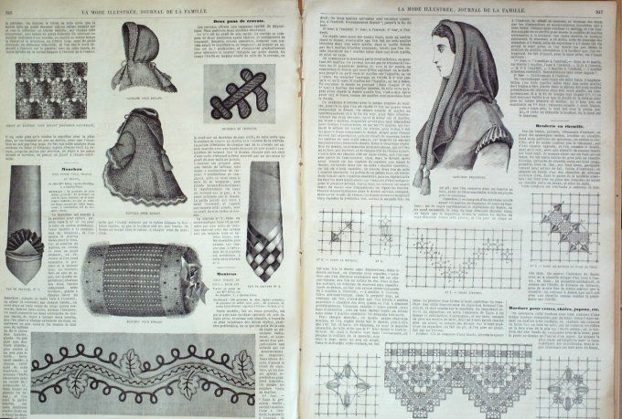 Journal Mode illustrée 1864 # 44 Capeline enfant