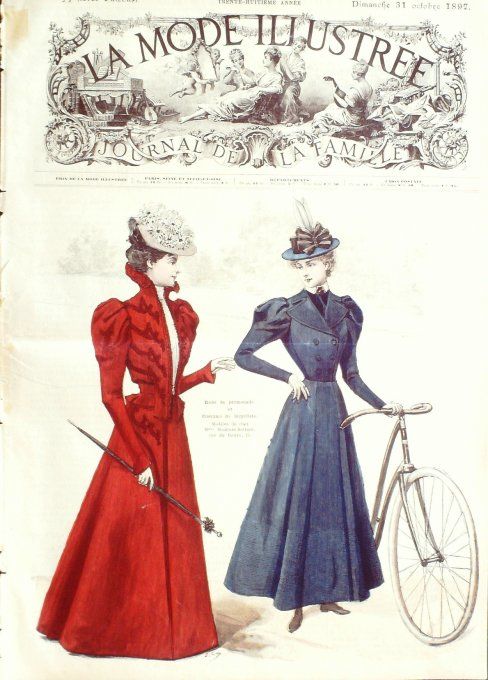 La Mode illustrée journal 1897 n° 44 Robes de promenade