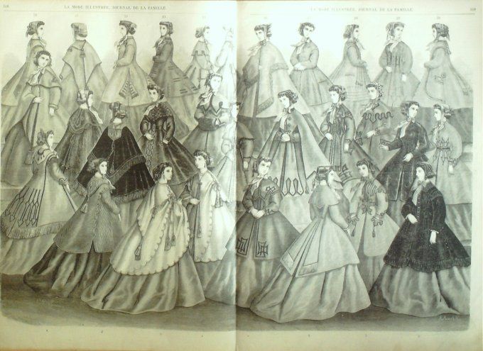 Journal Mode illustrée 1865 # 44 Paletots