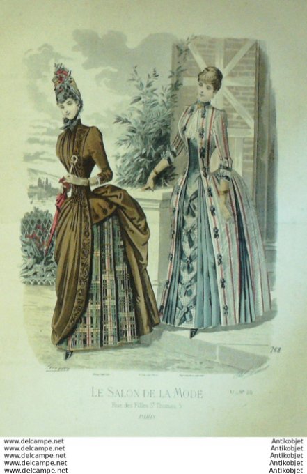 Gravure Mode Salon 1885 #  768 (Old Fashion plate)