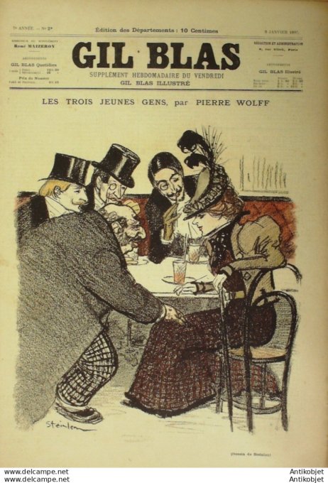 Gil Blas 1897 n°02 Pierre WOLFF Georgess CHARTON André JOYEUX EMMANUEL BENNER