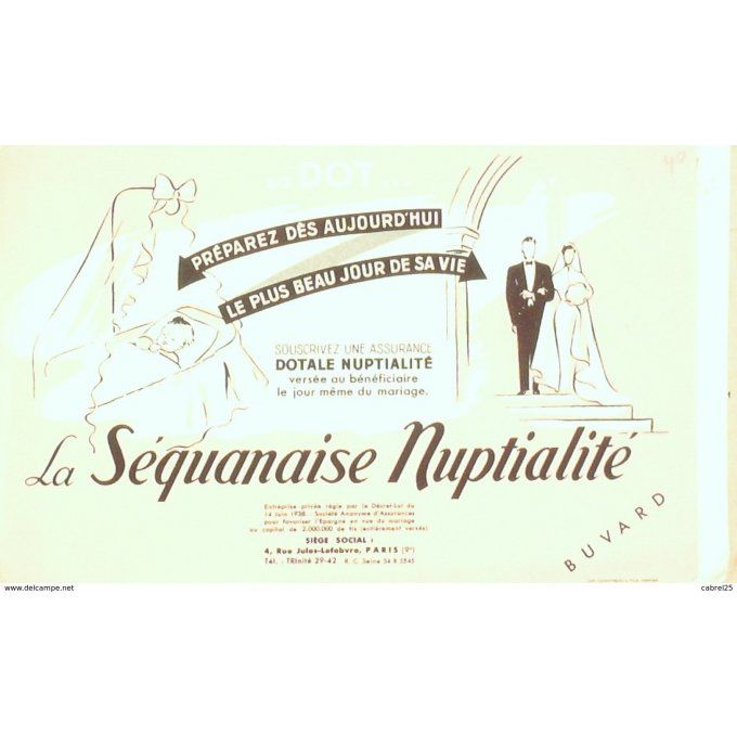 Buvard LA SEQUANAISE Assurance