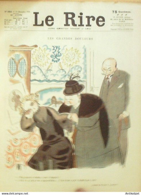 Le Rire 1923-12-15 # 254 Journal humoristique Ed.Originale Chancelier Allemand