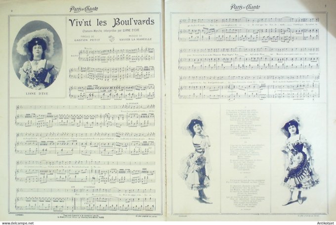 Paris qui chante 1905 n°129 Perret Liane D'eve Bérard Montoya Monniess Boyer