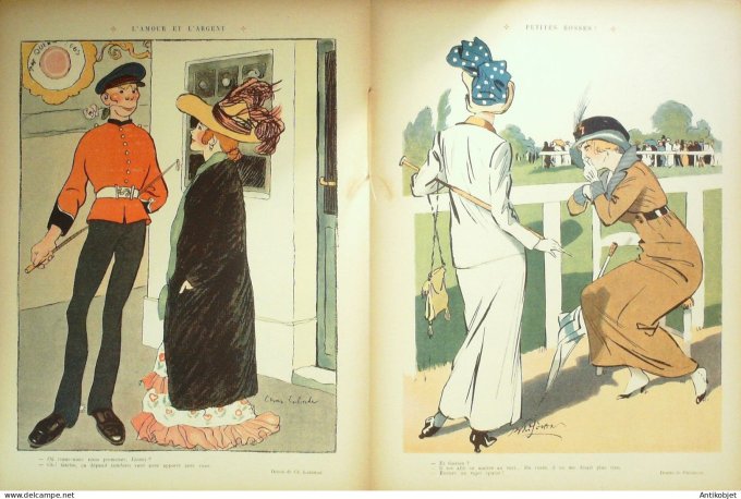 Le Rire 1912-07-27 # 495 Journal humoristique Ed.Originale La Jupe a bretelles