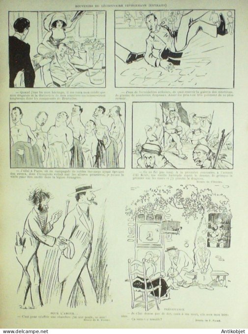 Le Rire 1912-07-27 # 495 Journal humoristique Ed.Originale La Jupe a bretelles