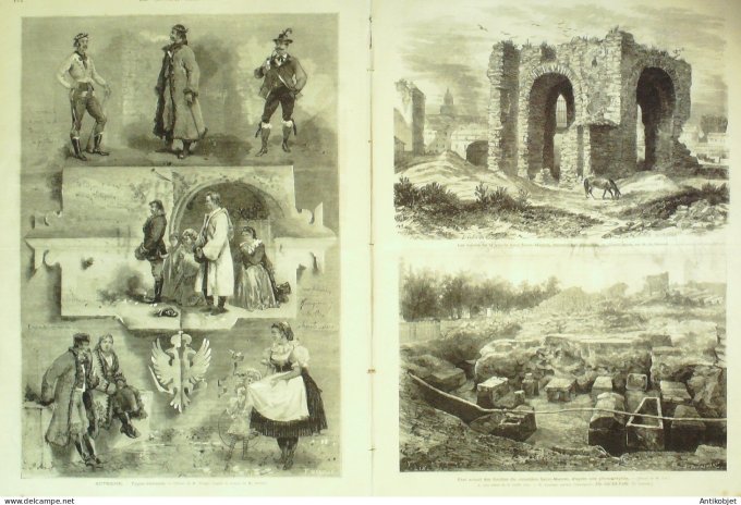 Le Monde illustré 1873 n°857 Algérie Bone Palais de Justice incendie Autriche Types Suisse Genève