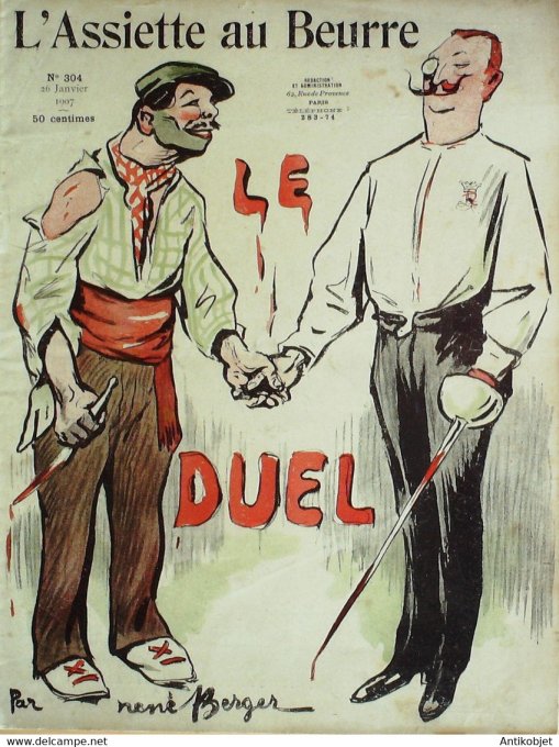 L'Assiette au beurre 1907 n°304 Le Duel Berger René