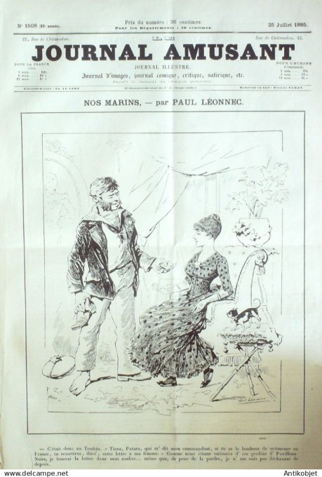 Le Journal Amusant 1885 # 1508 Des hauts et des bas par Gautier