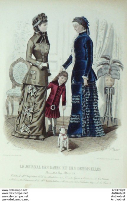 Journal des Dames Demoiselles 1880 # 1685 (Maison Day-Fallette) chien