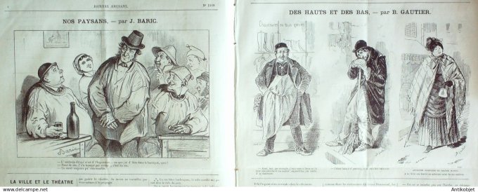 Le Journal Amusant 1885 # 1508 Des hauts et des bas par Gautier