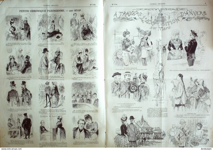 Le Journal Amusant 1885 # 1508 Des hauts et des bas par Gautier