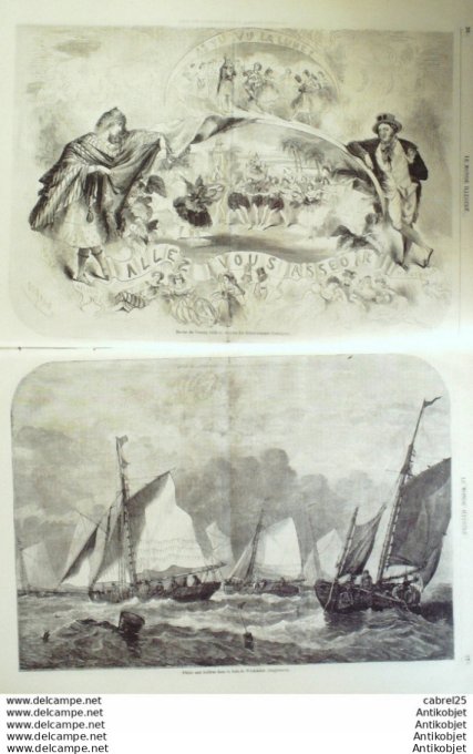 Le Monde illustré 1859 n° 92 La Réunion bois blanc Grand-brûlé Angleterre Whitsable Pêche Aux Huitre