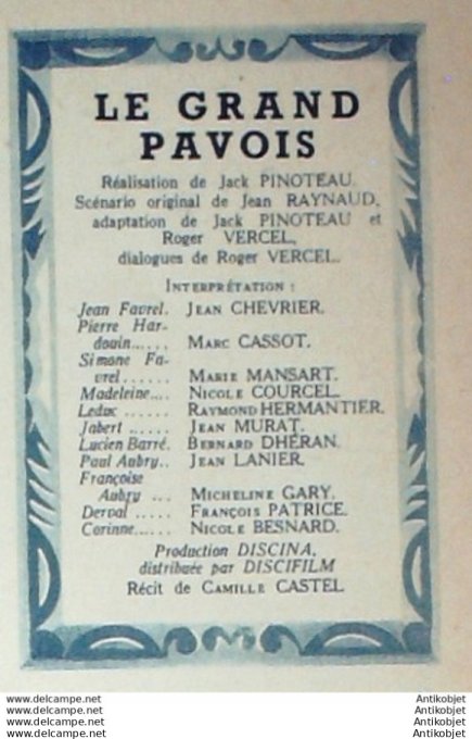 Mon Film 427 54-10-27 Le grand Pavois nicole Courcel Jean Murat