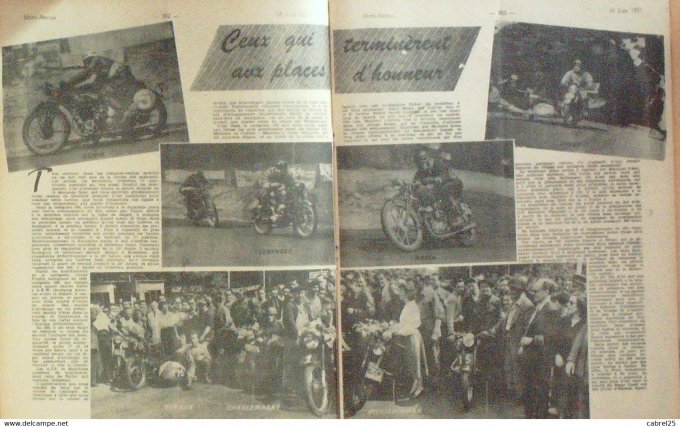 Moto Revue 1951 n° 1037 Rossignol Java 350 Sidecar 750 sidecar Deronne Verurocgen