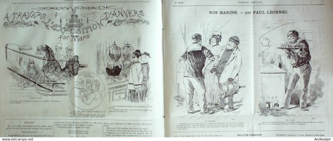 Le Journal Amusant 1885 # 1508 Des hauts et des bas par Gautier