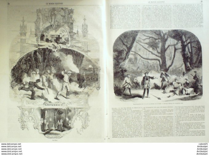 Le Monde illustré 1859 n° 92 La Réunion bois blanc Grand-brûlé Angleterre Whitsable Pêche Aux Huitre