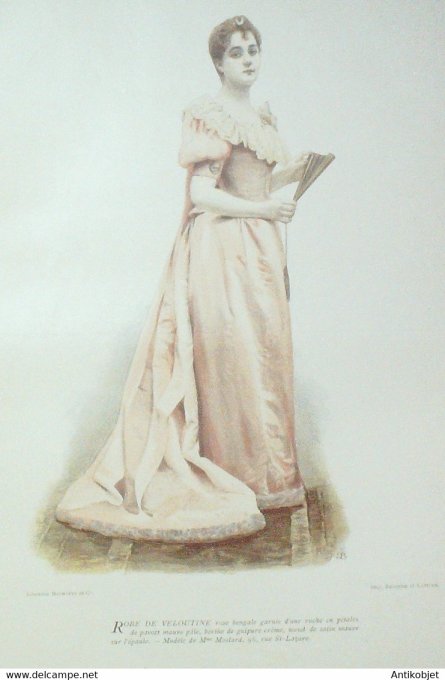 La Mode pratique 1893 # 13 Robe Veloutine