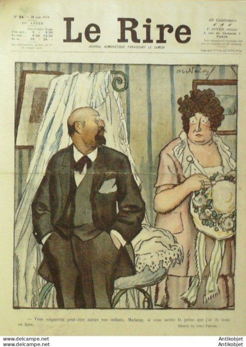 Le Rire 1919-06-28 #  26 Journal humoristique Ed.Originale Proftierus de guerre