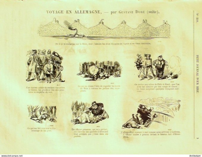 Petit journal pour Rire 1859 # 221 Pauvres Hannetons Grevin