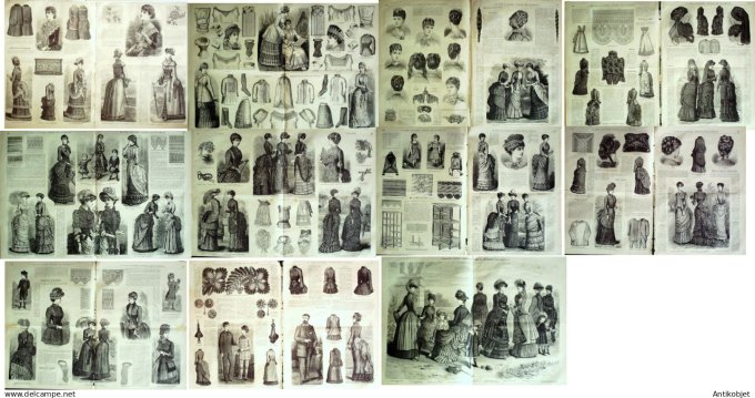 Mode illustree  1883 Lot de 11 journaux