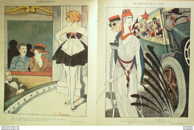 Le Rire 1919-06-28 #  26 Journal humoristique Ed.Originale Proftierus de guerre