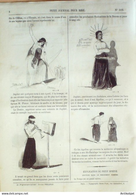 Petit journal pour Rire 1860 # 319 Un poisson d'Avril Grevin