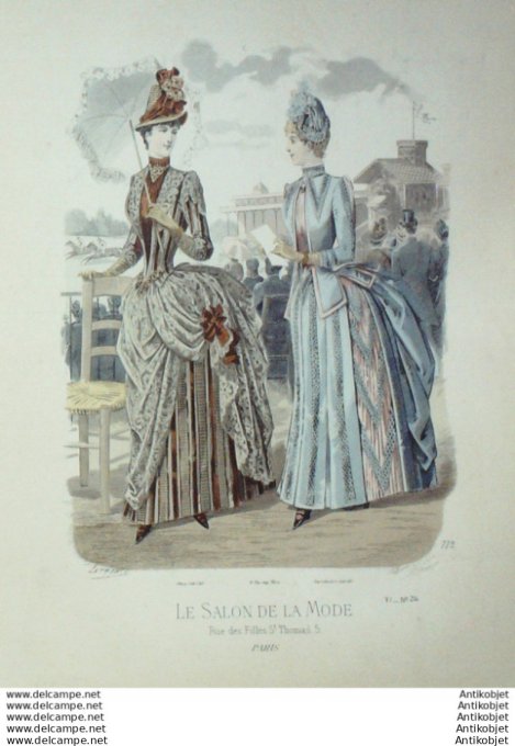 Gravure Mode Salon 1885 #  772 (Old Fashion plate)