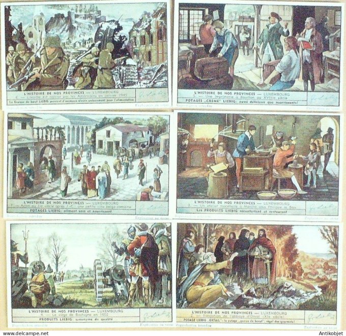 Chromo Liebig Sang 1527 Belgique le Luxembourg son histoire (1951)