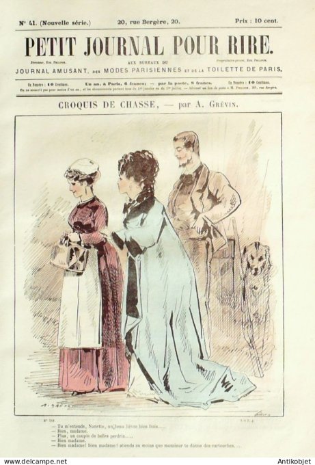 Petit journal pour Rire 1868 #   41 Cafes-Concerts Grevin