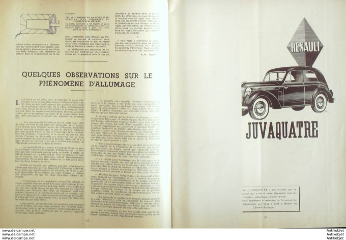 R.T Automobile Renault Juvaquatre Mercedes OM 1950