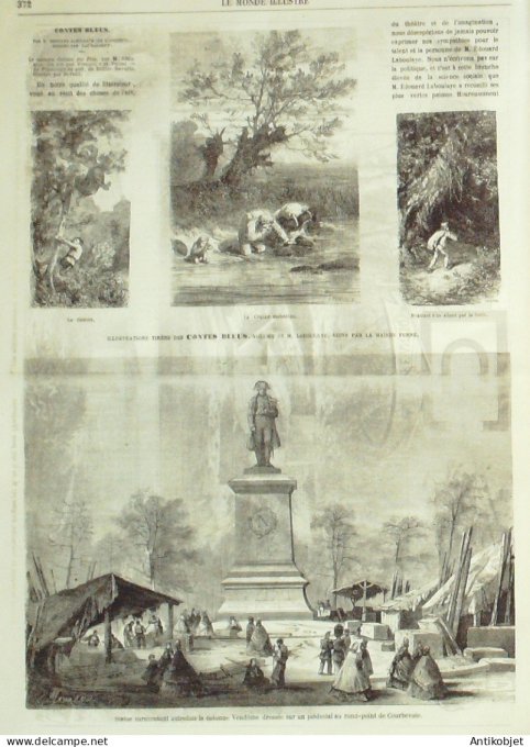 Le Monde illustré 1863 n°348 Courbevoie (92) Victor Hugo Maroc coutumes